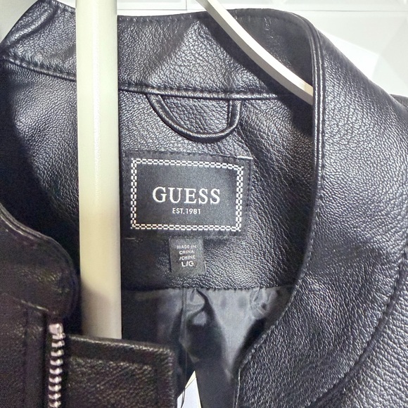 🖤Guess Black Leather Jacket - Picture 3 of 5